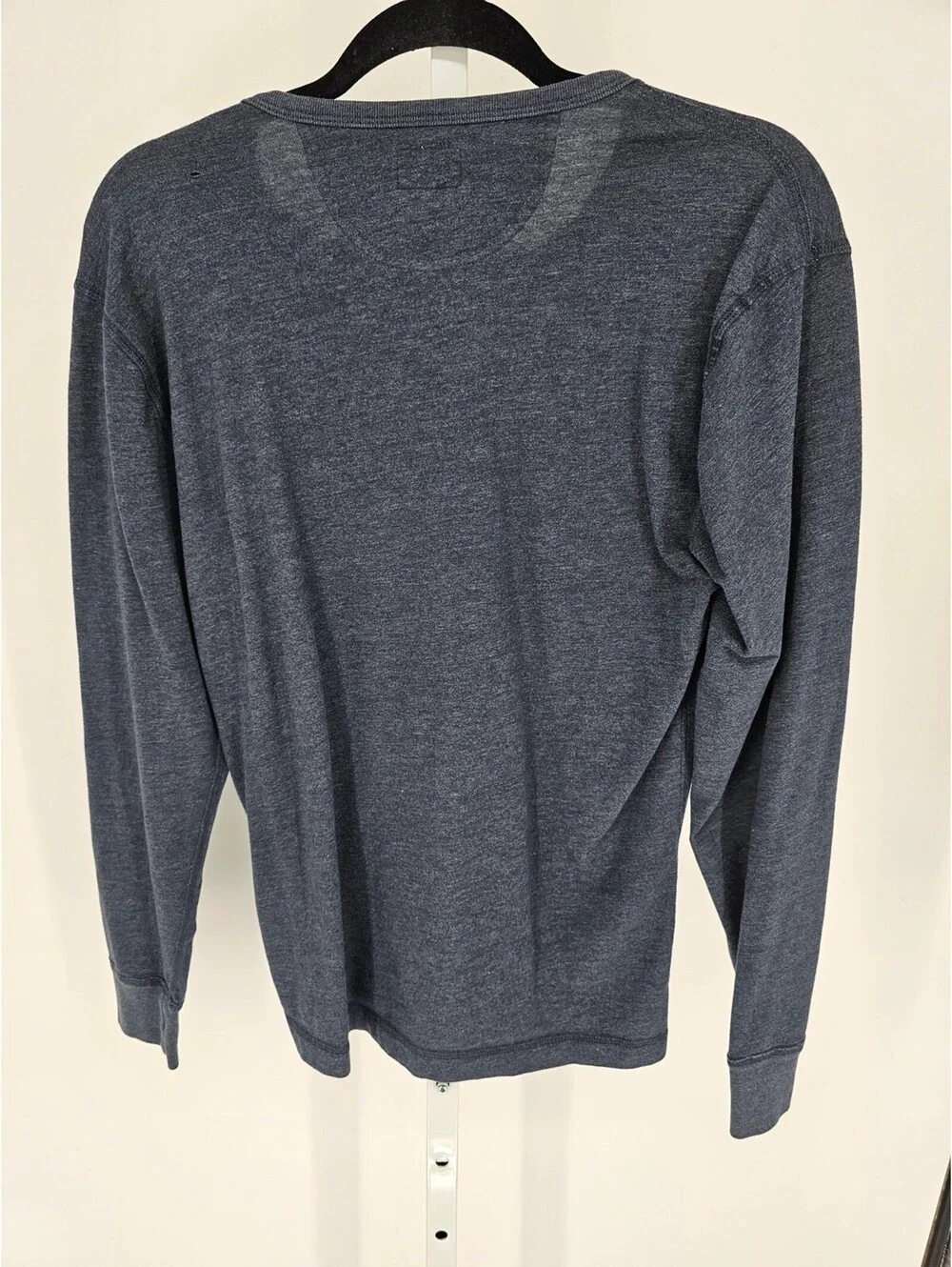 J Crew Mens Sz S Long Sleeve Henley T Shirt Navy Blue